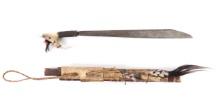 Dayak Mandau Headhunters Sword w/Scabbard