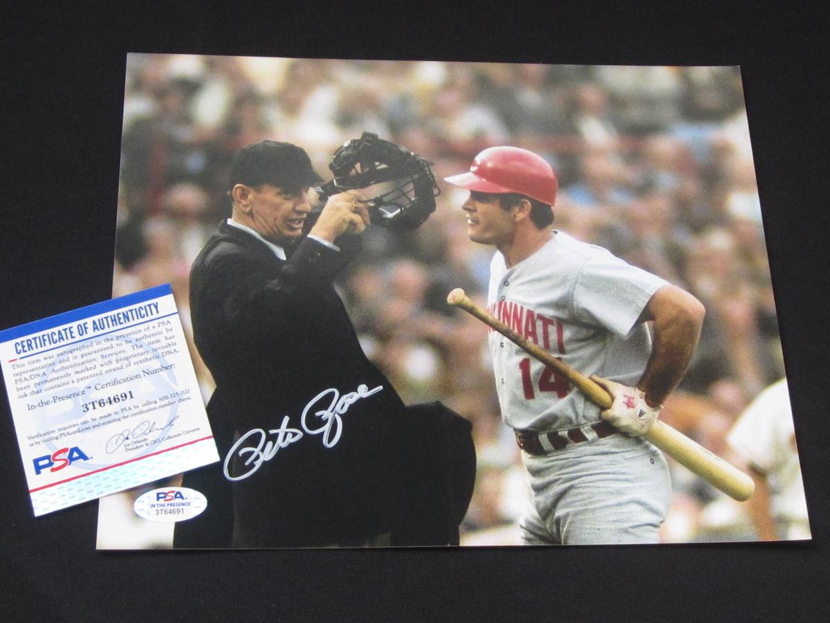 Pete Rose Signed Photo JSA Certified COA