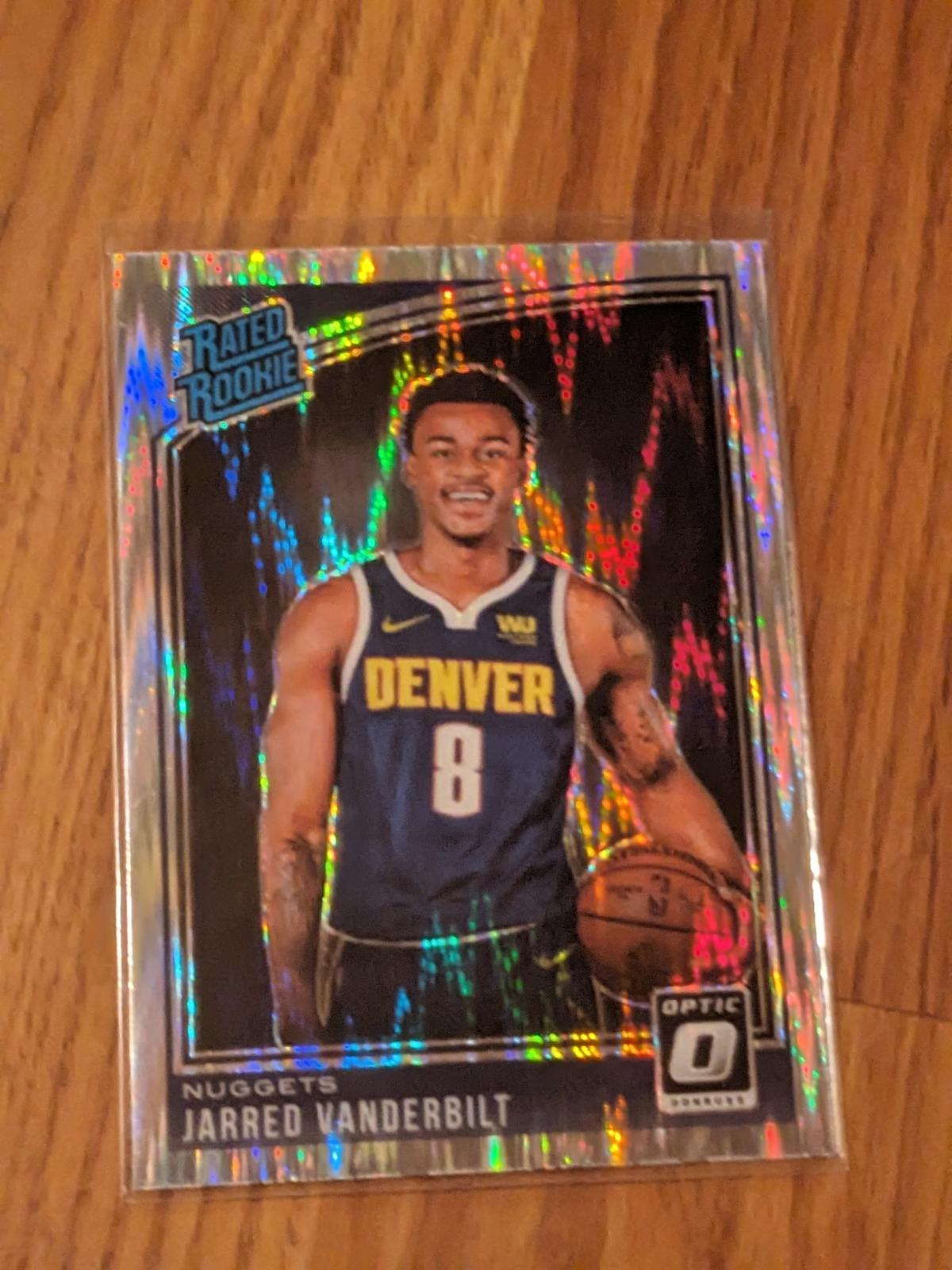 2018-19 Panini Optic Rated Shock Prizm Jarred Vanderbilt #151 Rookie RC Nuggets