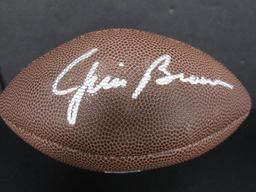 JIM BROWN SIGNED MINI FOOTBALL FSG COA