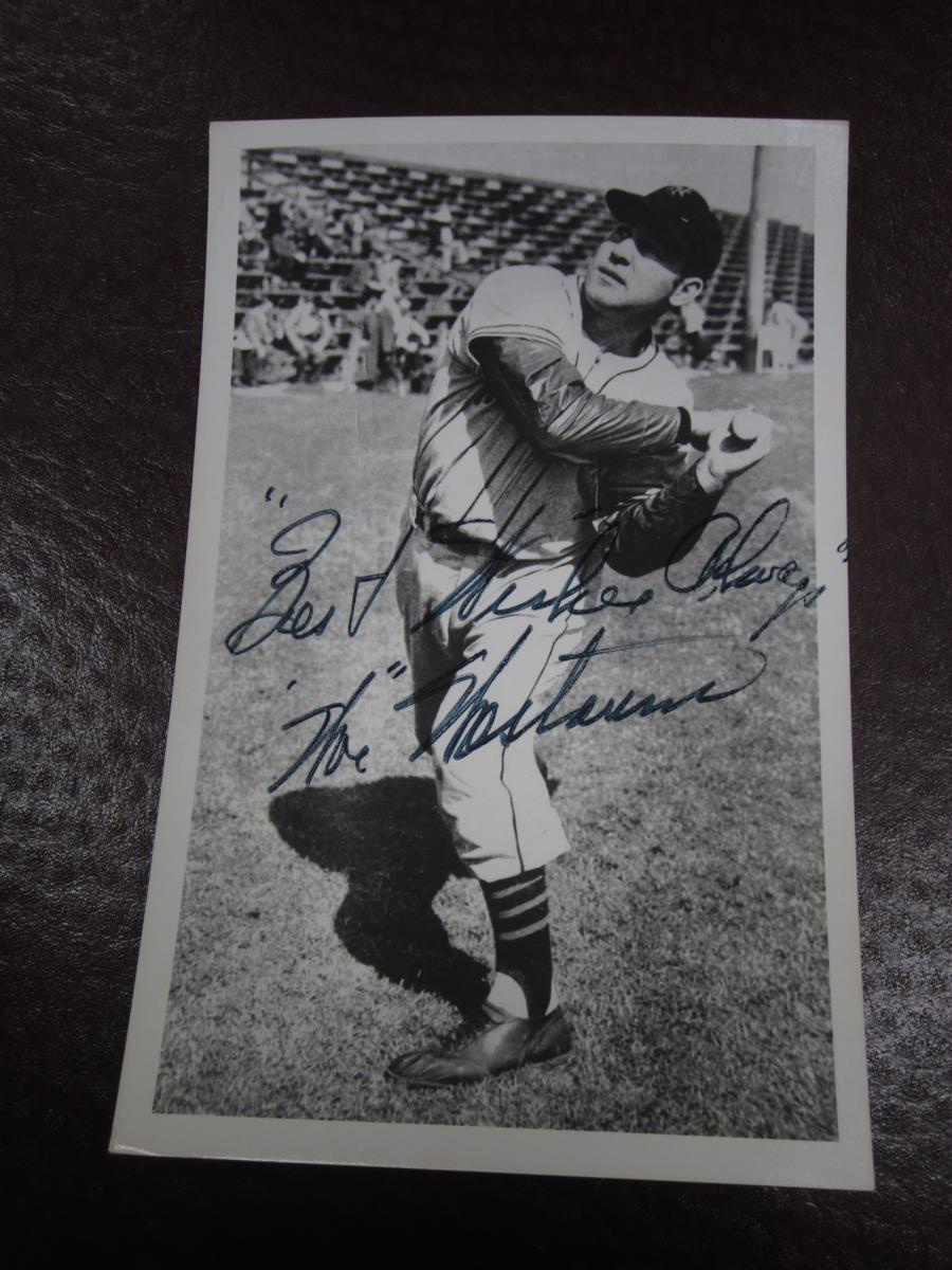 WES WESTRUM SIGNED BW POST CARD COA