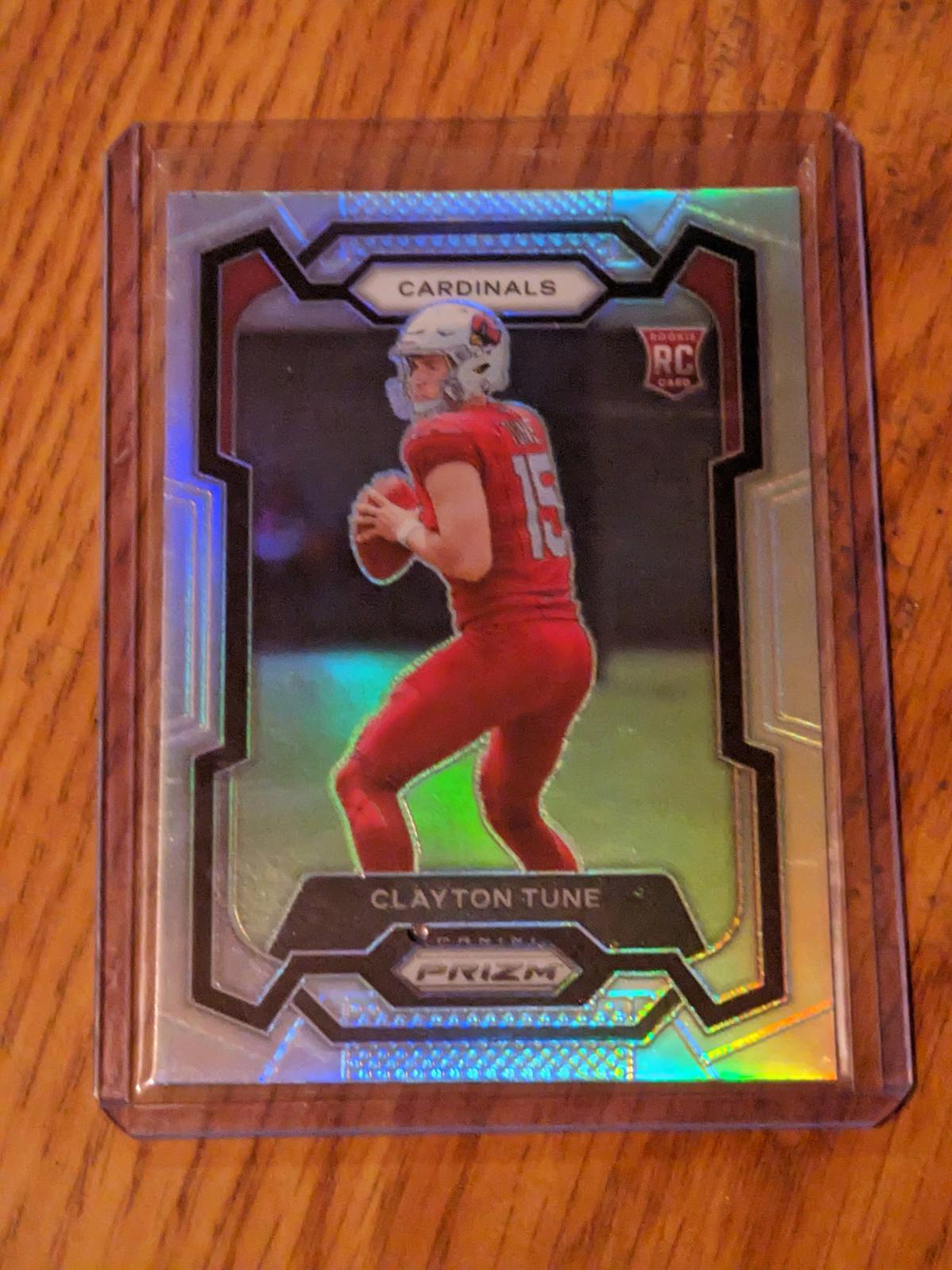 CLAYTON TUNE RC SILVER REFRACTOR SP 2023-24 PRIZM FOOTBALL 302 AZ Cardinals