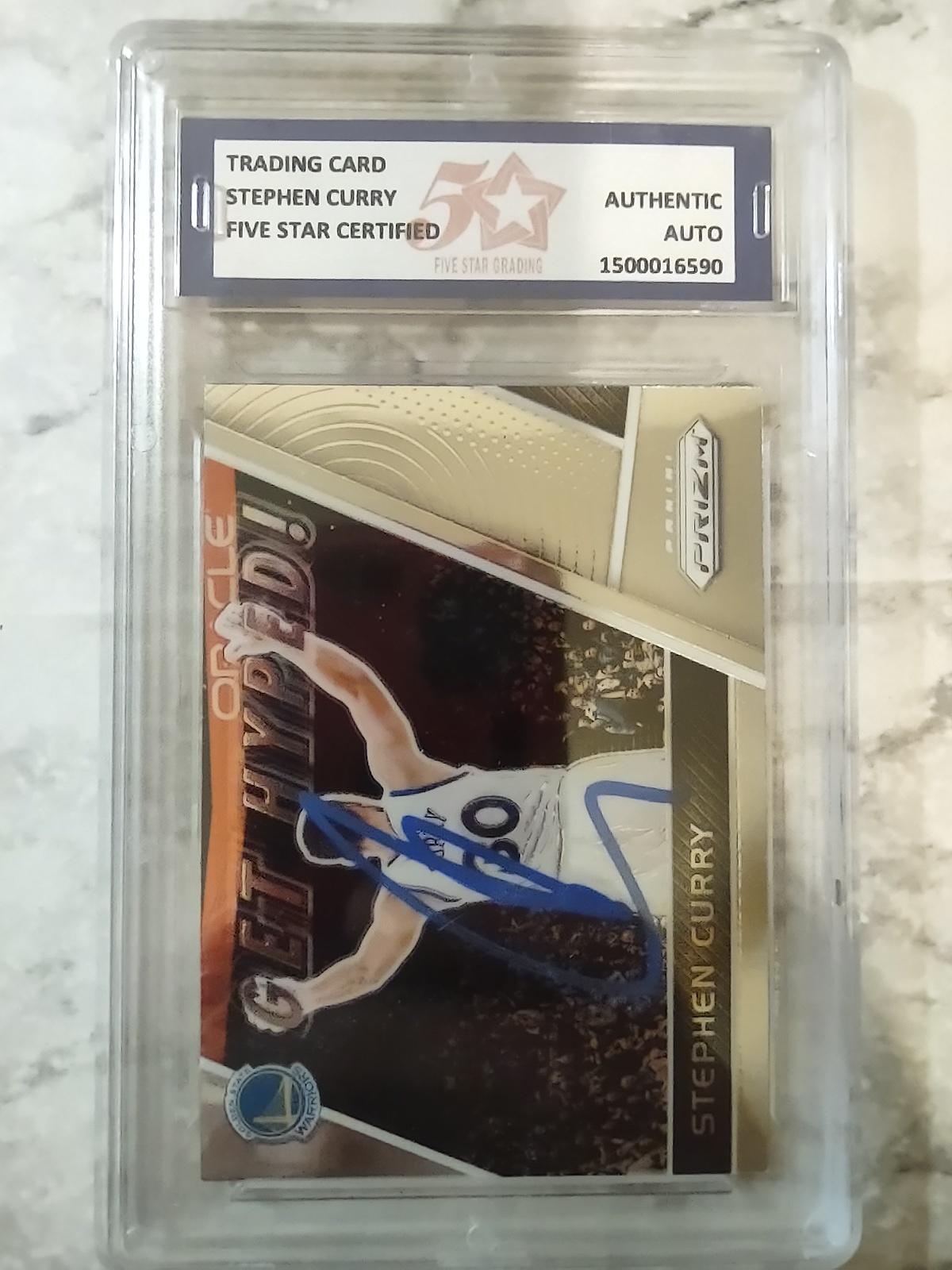 Hand Signed Stephen Curry Card W/COA