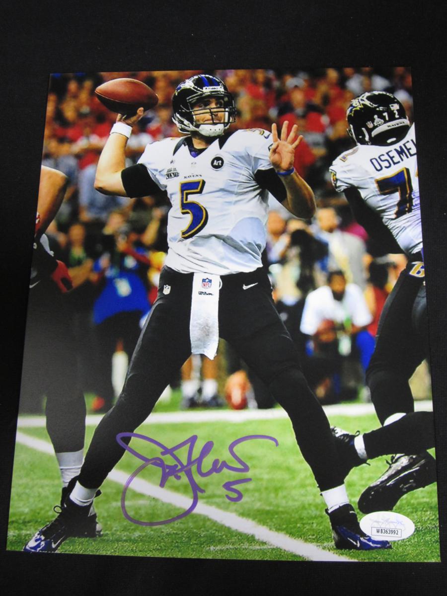 JOE FLACCO SIGNED 8X10 PHOTO RAVENS JSA