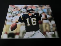 RYAN LEAF SIGNED 8X10 PHOTO CHARGERS JSA COA