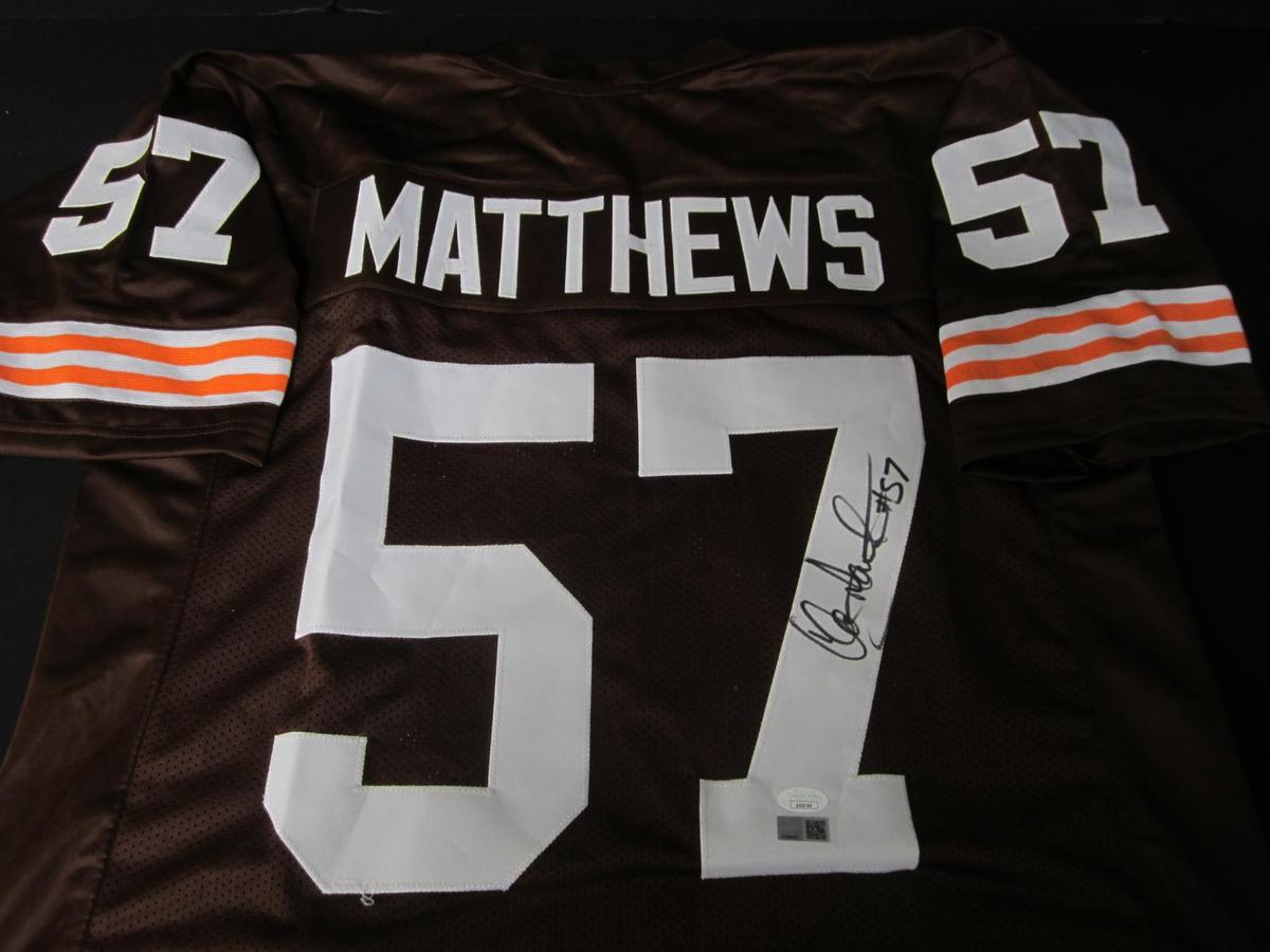 CLAY MATTHEWS SIGNED BROWNS JERSEY JSA COA