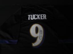 RAVENS JUSTIN TUCKER SIGNED JERSEY FSG COA