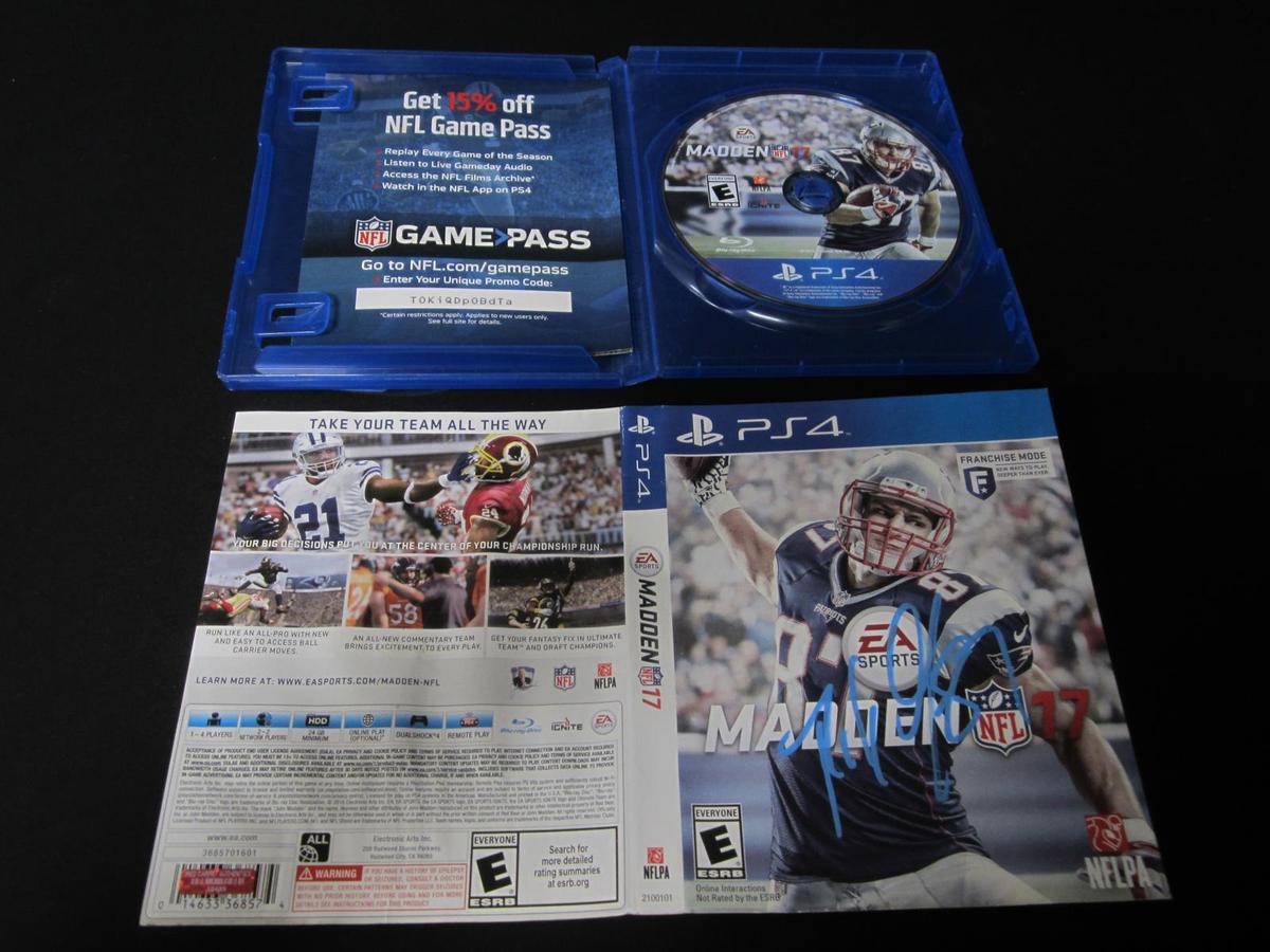 ROB GRONKOWSKI SIGNED MADDEN 17 PS4 COA