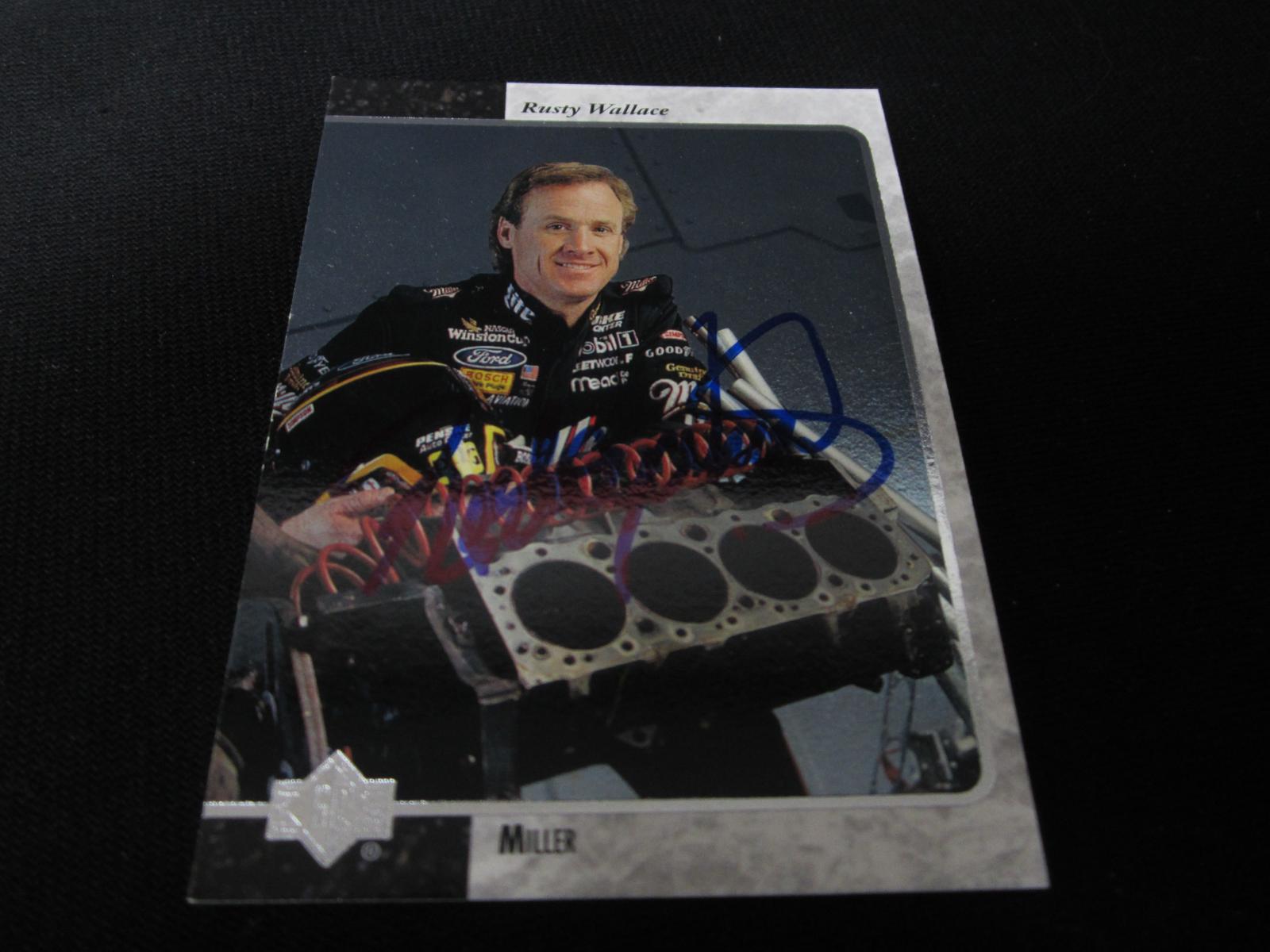 1996 UD SP RUSTY WALLACE AUTOGRAPH COA