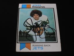 1973 TOPPS JOHN RIGGINS AUTOGRAPH COA