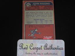 1973 TOPPS JOHN RIGGINS AUTOGRAPH COA