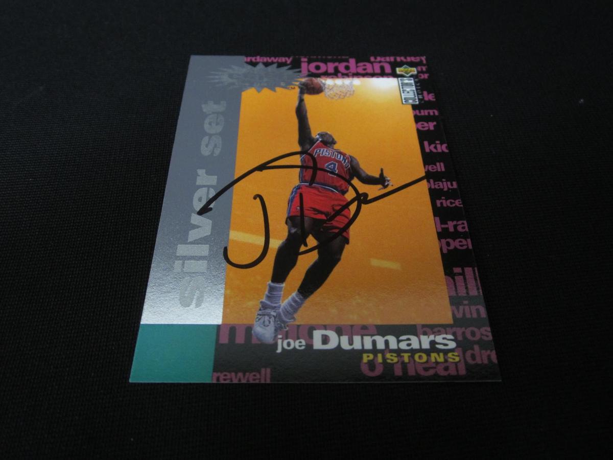 1995-96 UD JOE DUMARS AUTOGRAPH COA