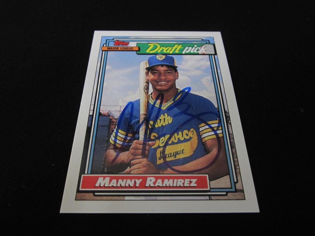 1992 TOPPS MANNY RAMIREZ AUTOGRAPH RC COA