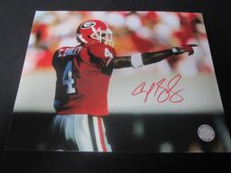 CHAMP BAILEY SIGNED 8X10 PHOTO GEORGIA COA