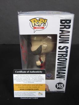 BRAUN STROWMAN SIGNED FUNKO WWE COA