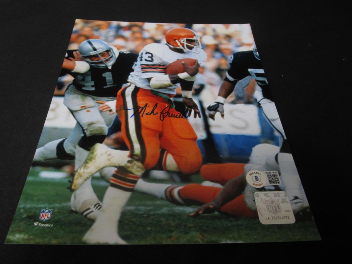 Mike Pruitt Signed Browns 8x10 Photo Beckett COA