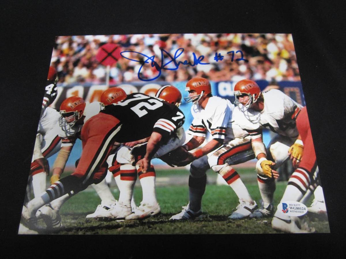 JERRY SHERK SIGNED 8X10 PHOTO BROWNS BAS