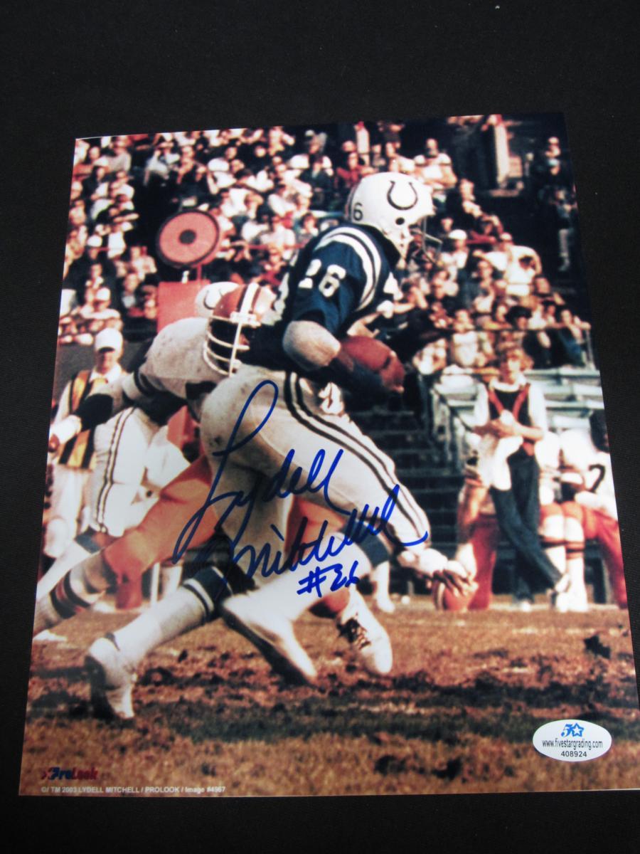 LYDELL MITCHELL SIGNED 8X10 PHOTO COLTS FSG