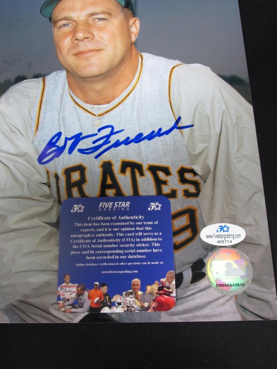 BOB FRIEND SIGNED 8X10 PHOTO PIRATES COA