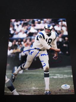 ROMAN GABRIEL SIGNED 8X10 PHOTO RAMS COA