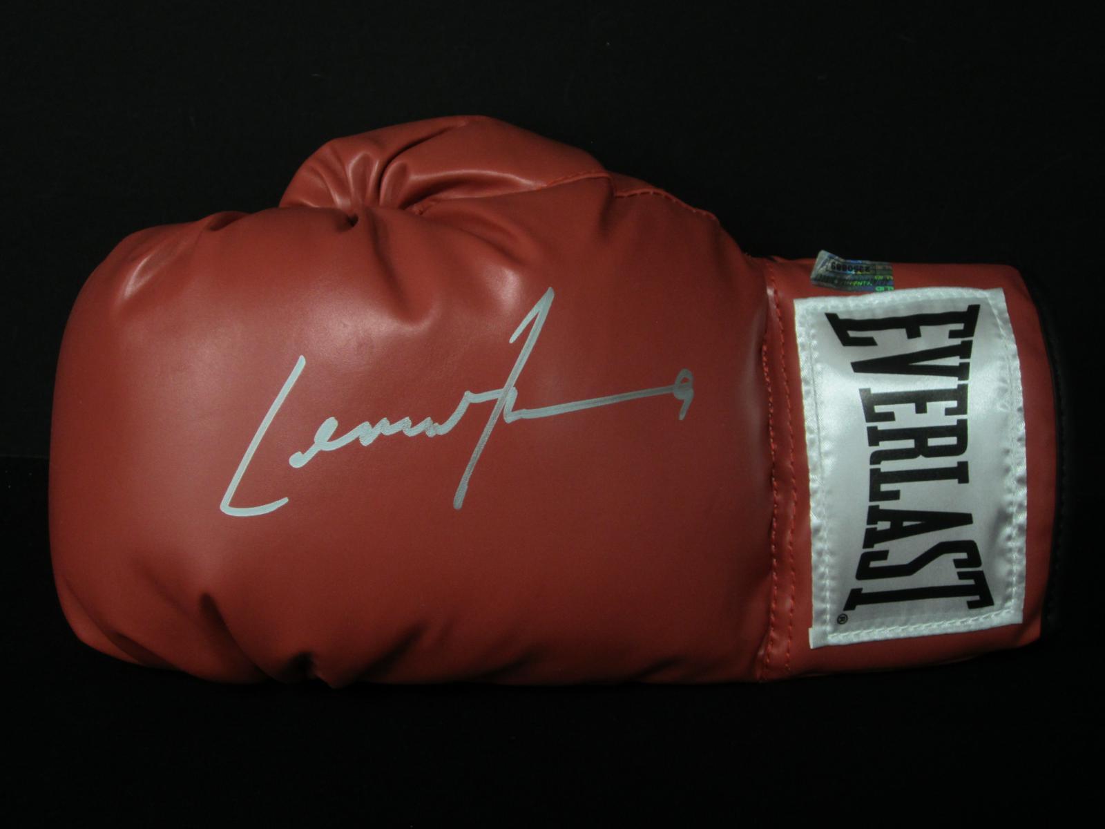 LENNOX LEWIS SIGNED BOXING GLOVE COA