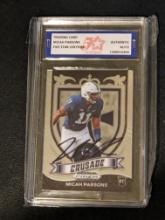 Micah Parsons 2021 Panini Prizm auto Authenticated by Fivestar Grading
