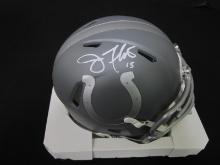 Joe Flacco Signed Mini Helmet JSA Witnessed