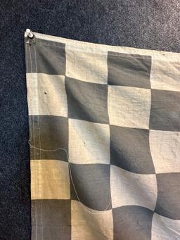 Fram Filters Ca. 1950s Canvas Checkered Flag Store Display Hanging Banner