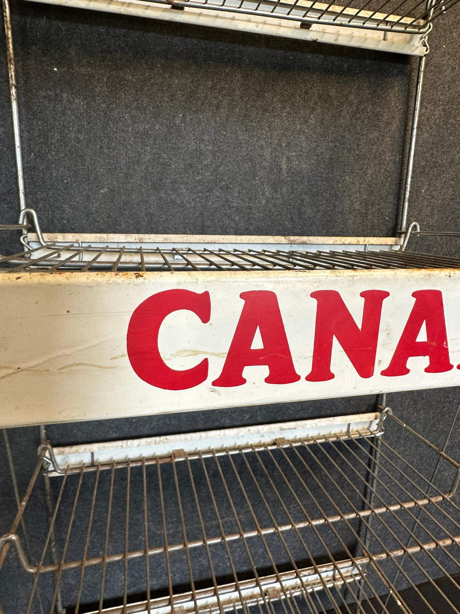 4 Shelf Canada Dry Soda Pop Advertising Store Display Wire Rack ca. 1960s