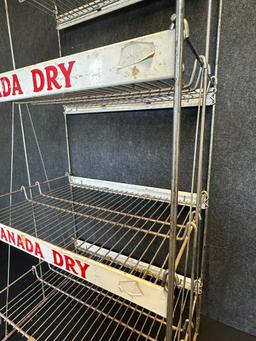 4 Shelf Canada Dry Soda Pop Advertising Store Display Wire Rack ca. 1960s