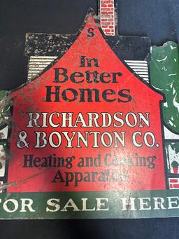 Richardson & Boyton 1920s In Better Homes Heating & Cooking Apparatus Double Sided Diecut Flange Sig