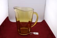 Vintage Amber Glass Pitcher