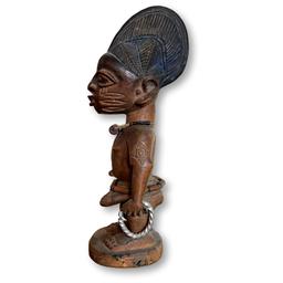 Vintage African Art Ibeji Male Carved Wood Figurine