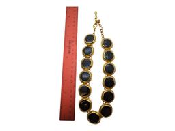 Vintage Ladies Gold-tone & Black Statement Necklace