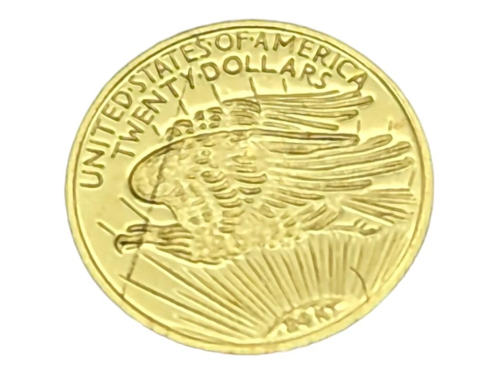 FEATURE 24K Gold Miniature St. Gaudens Coin - 0.65 grams