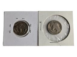 Lot of 2 Buffalo Nickels - 1926 and No date