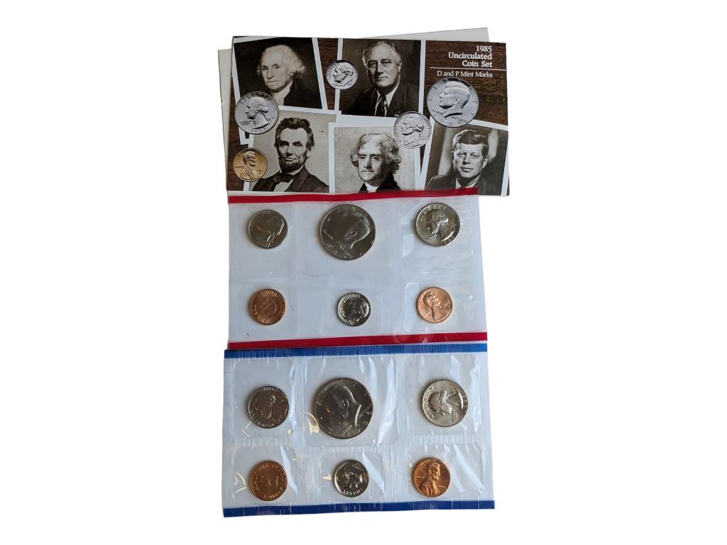 1985 Uncirulated Coin Sets - P & D