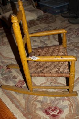 Child's wooden rocking chair