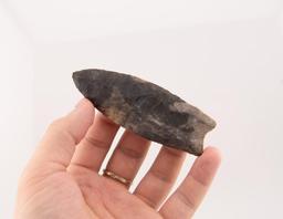 A 3-15/16" Clovis Point made of Flint Ridge Flint *Calvin Howard COA*.