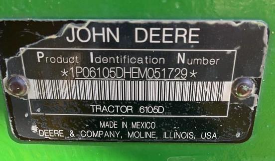 2015 John Deere 6105D