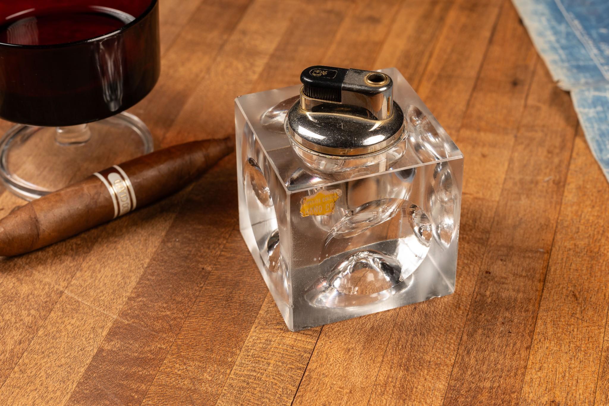 Modernist Glass Cube Lighter