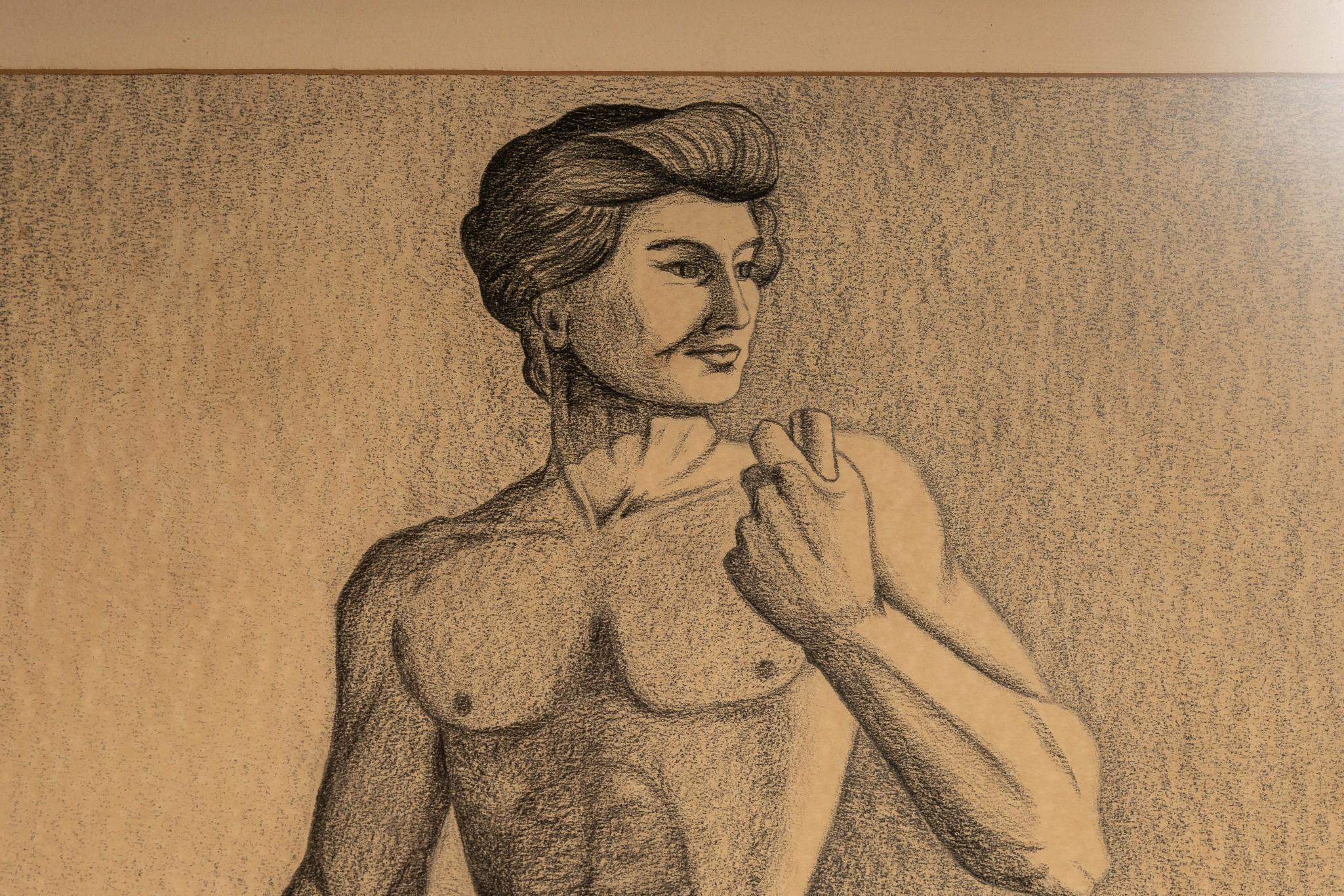 Interpretation of Michelangelo's David by R. De Long