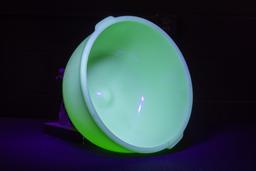 Vintage Uranium Glass Mixing Bowl