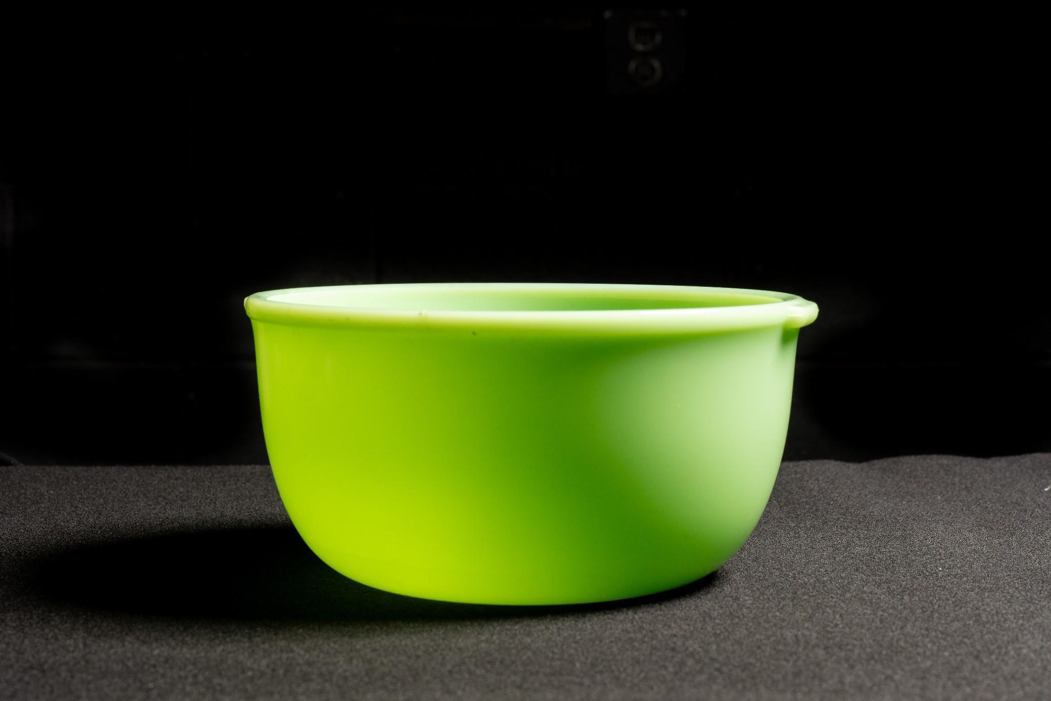 Vintage Uranium Glass Mixing Bowl