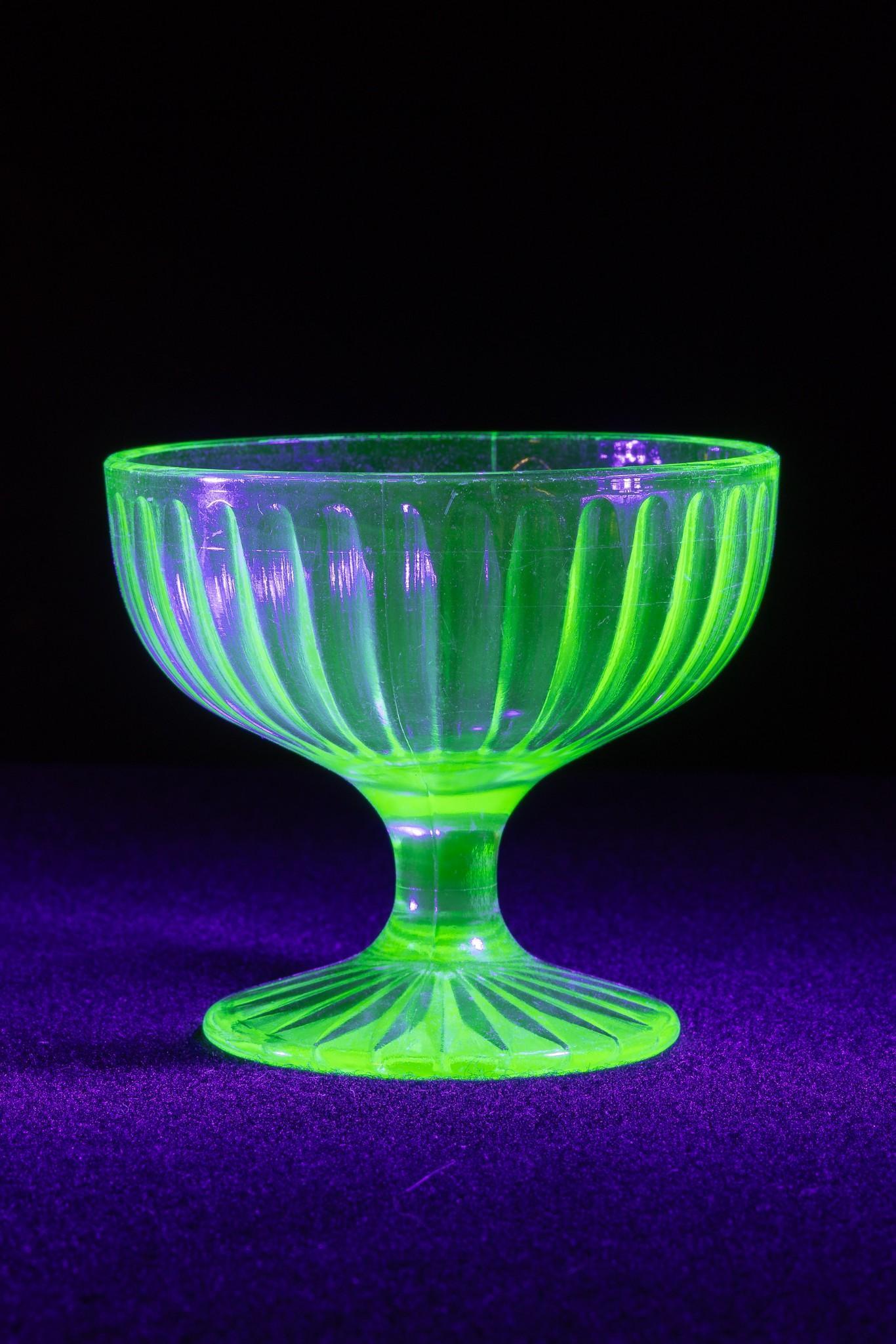 Uranium Glass Parfait Cup 3