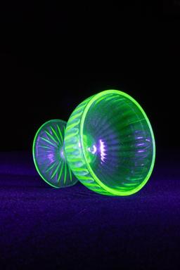 Uranium Glass Parfait Cup 3