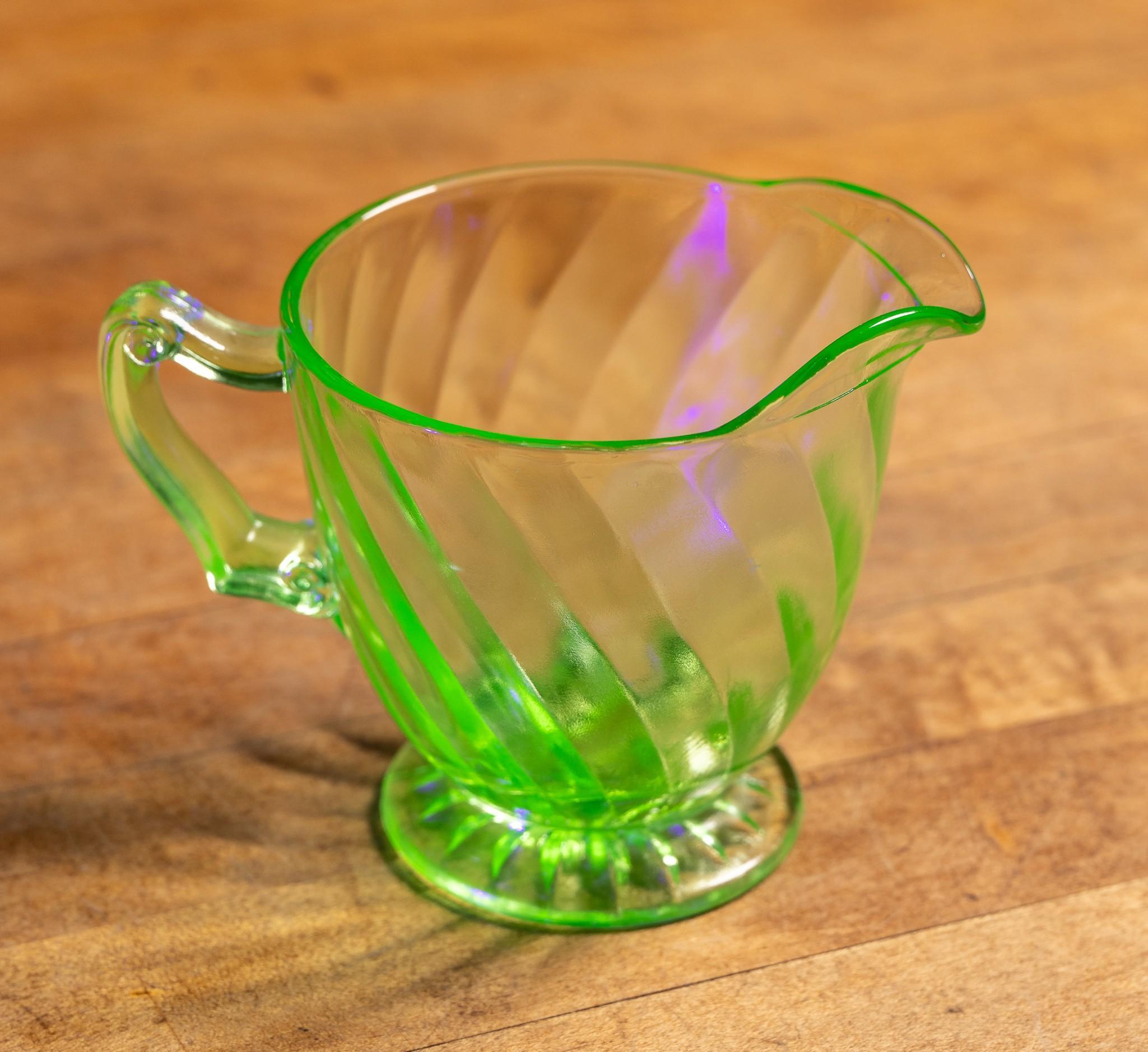 Antique Uranium Glass Creamer