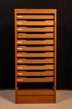 c. 1980s Danish Teak Document Cabinet with Lock made by Bjerringbro SavvÃ¦rk, Denmark