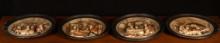 Set of Four Reproduction Johann Maresch High Relief Wall Plates