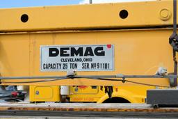 Demag 25-Ton Capacity Traveling Overhead Bridge Crane, Mannesmann Demag 29-HP Crane Motor